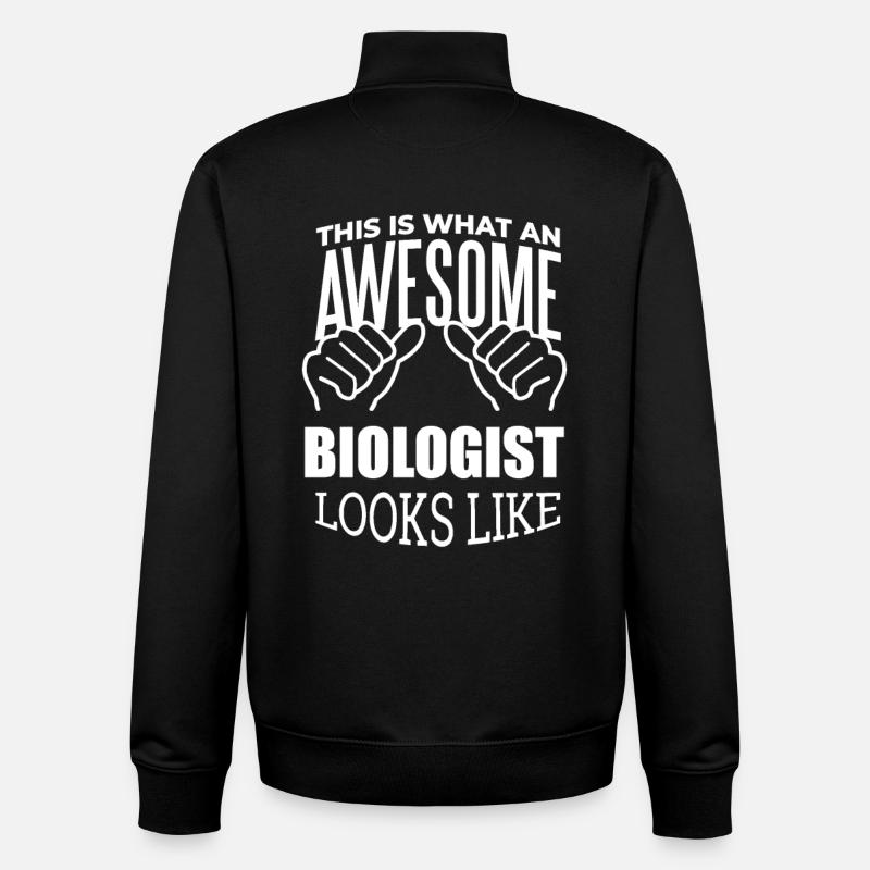 biologiste - Sweat zippé unisexe en coton bio Stanley/Stella - noir