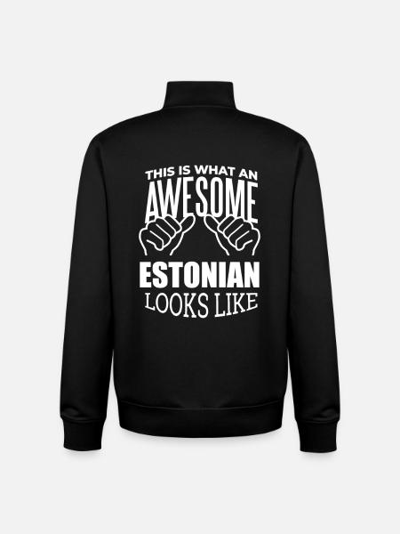 Estonia - Unisex Organic Zip Sweatshirt by Stanley/Stella - black