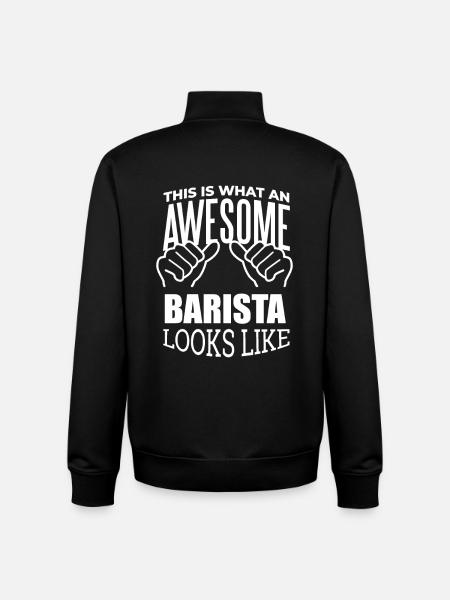 Barista Barista Barista - Unisex Organic Zip Sweatshirt by Stanley/Stella - black