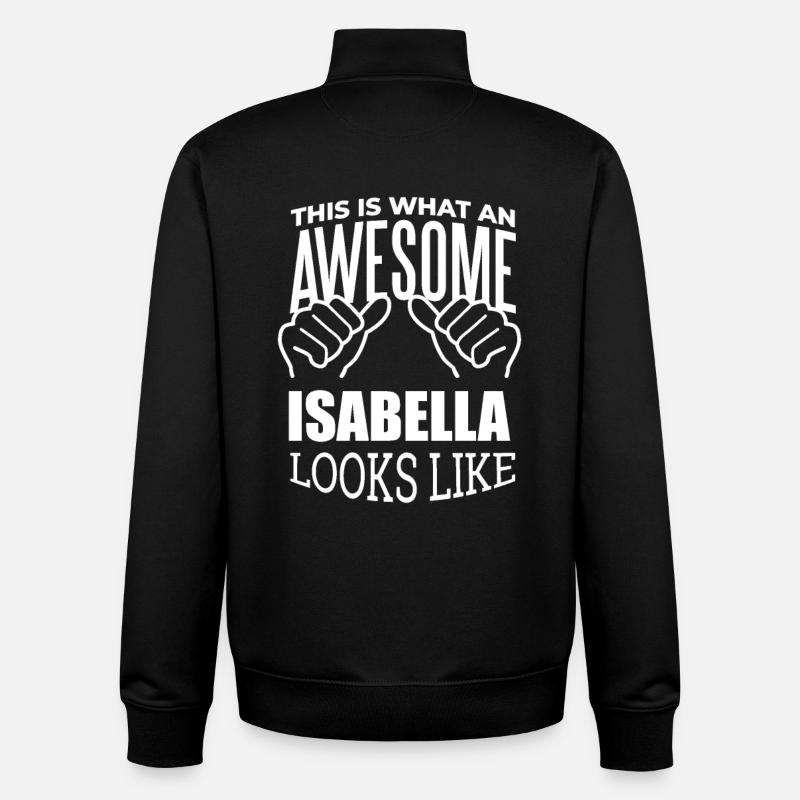 Isabella - Sweat zippé unisexe en coton bio Stanley/Stella - noir