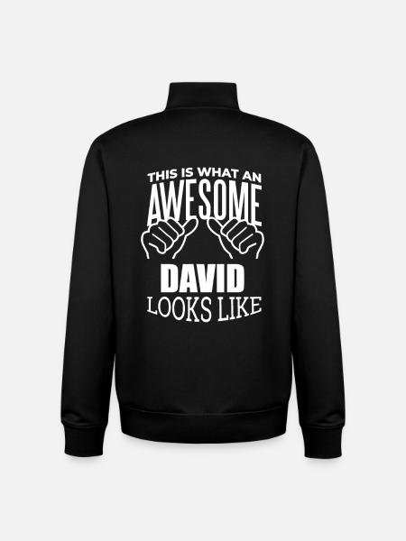 David - Sweat zippé unisexe en coton bio Stanley/Stella - noir