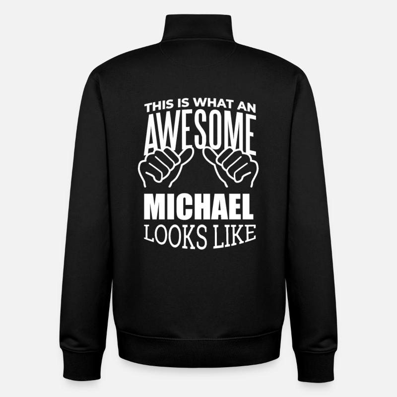 Michael - Unisex Organic Zip Sweatshirt by Stanley/Stella - black