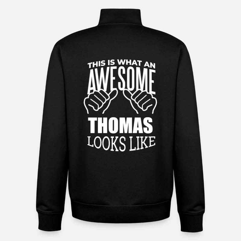 Thomas - Unisex Organic Zip Sweatshirt by Stanley/Stella - black