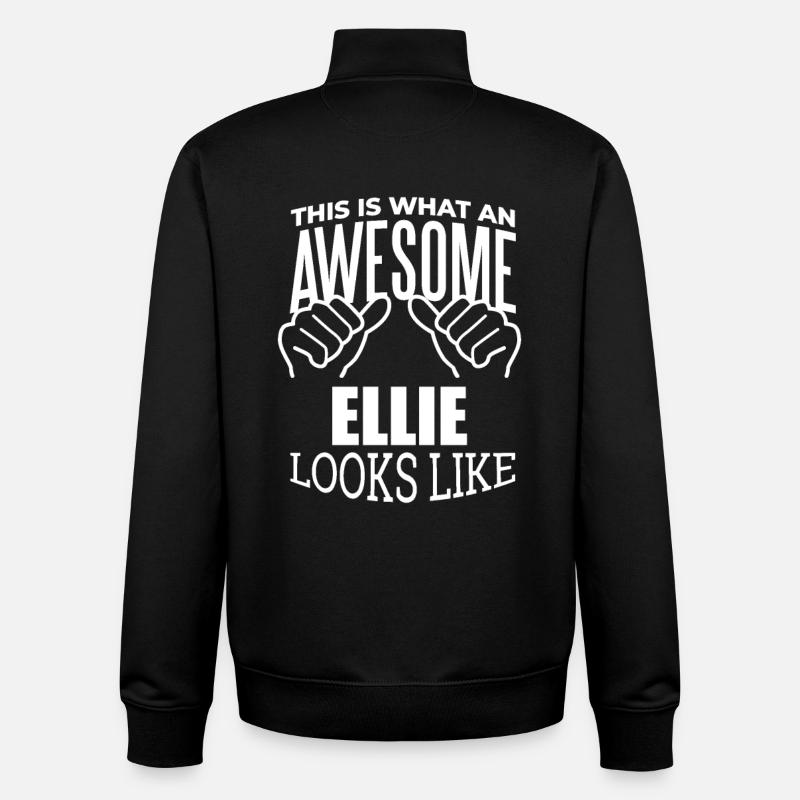 Ellie - Sweat zippé unisexe en coton bio Stanley/Stella - noir