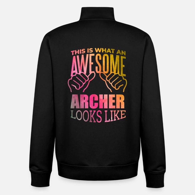 archerie - Sweat zippé unisexe en coton bio Stanley/Stella - noir