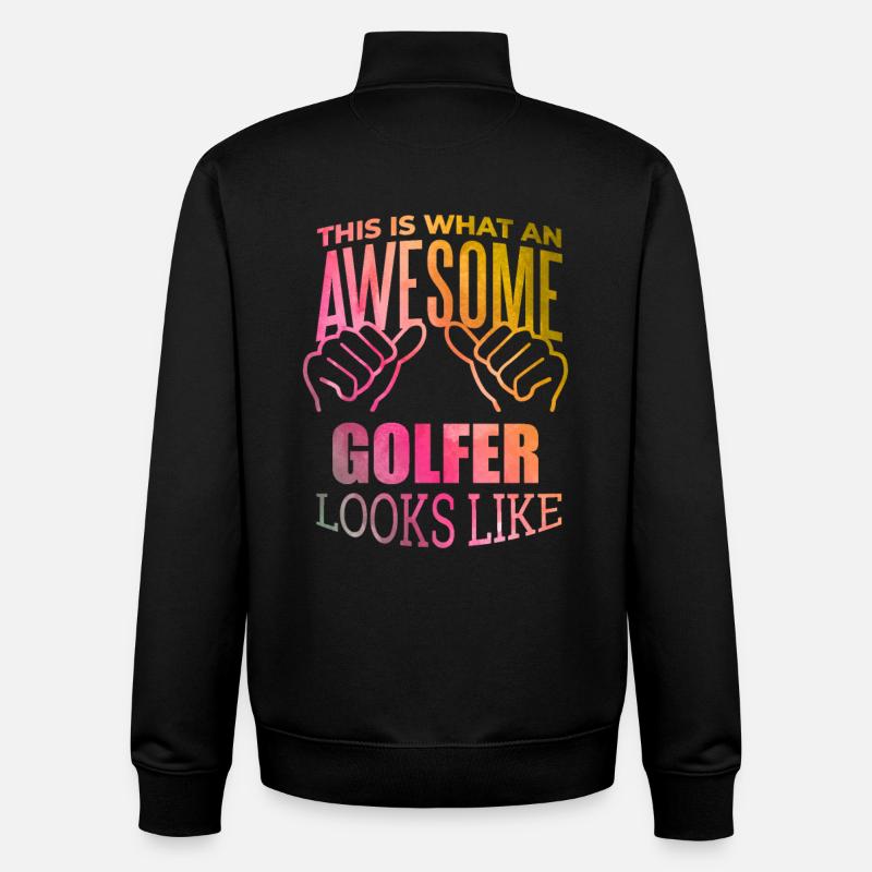 Golf - Sweat zippé unisexe en coton bio Stanley/Stella - noir
