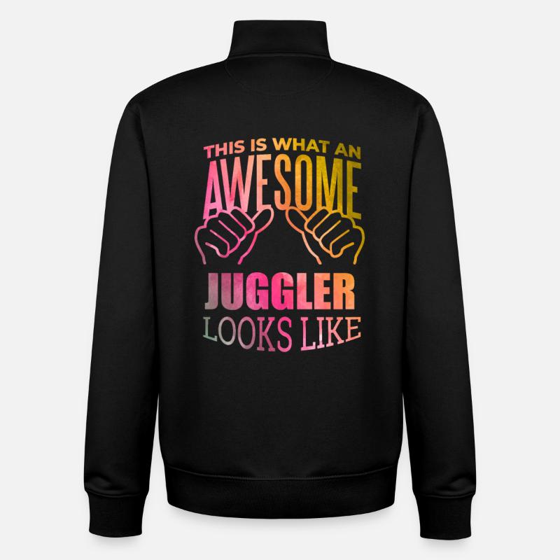 Jongleur - Unisex Organic Zip Sweatshirt von Stanley/Stella - Schwarz