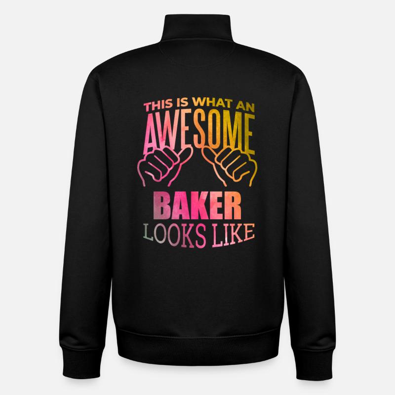 Baking - Unisex Organic Zip Sweatshirt by Stanley/Stella - black