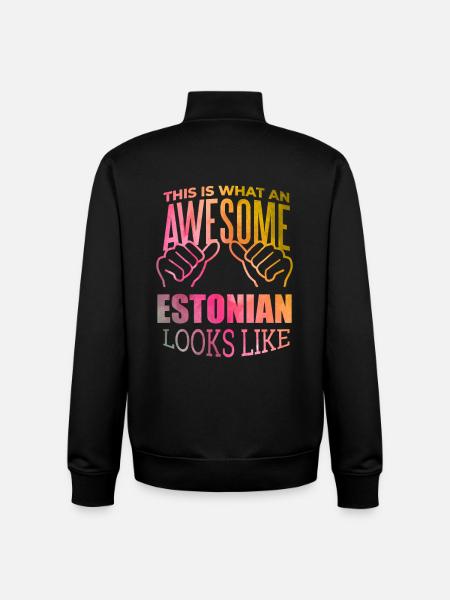 Estonia Estonia Estonia - Unisex Organic Zip Sweatshirt by Stanley/Stella - black