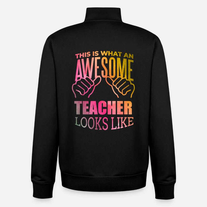 Professeur - Sweat zippé unisexe en coton bio Stanley/Stella - noir