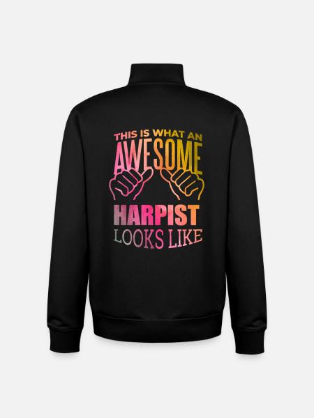 harpe - Sweat zippé unisexe en coton bio Stanley/Stella - noir