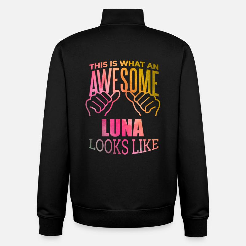 Luna - Unisex Organic Zip Sweatshirt by Stanley/Stella - black