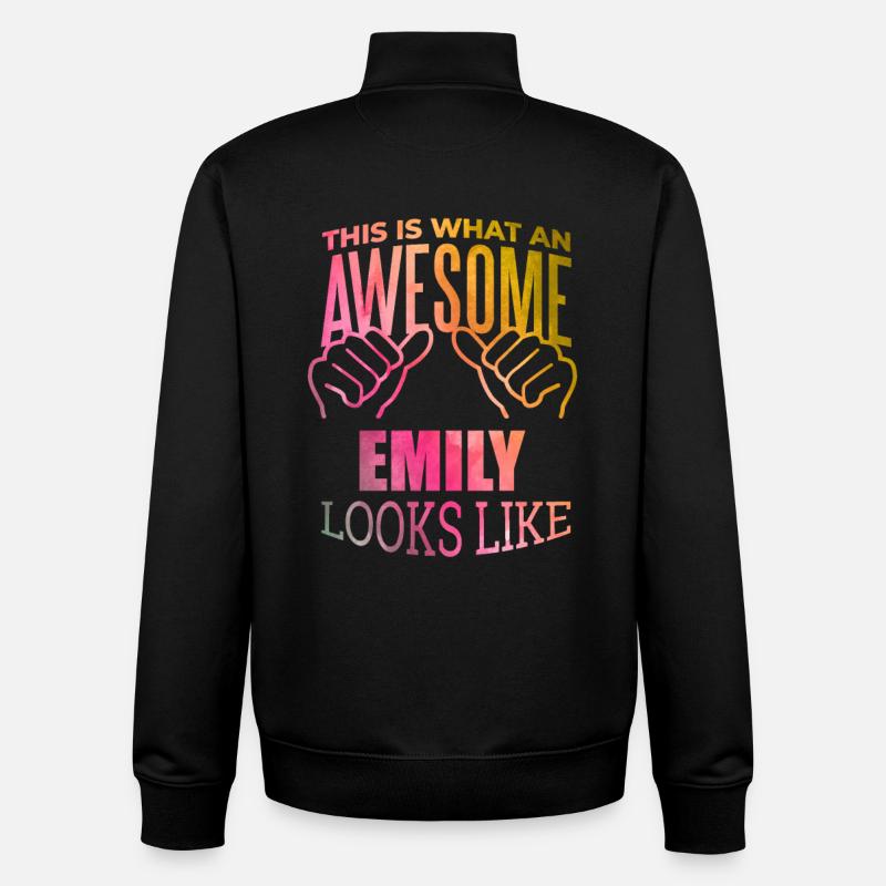 Emily - Sweat zippé unisexe en coton bio Stanley/Stella - noir