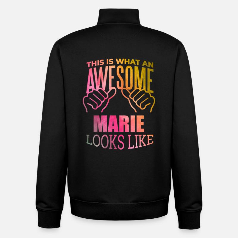 Marie - Sweat zippé unisexe en coton bio Stanley/Stella - noir