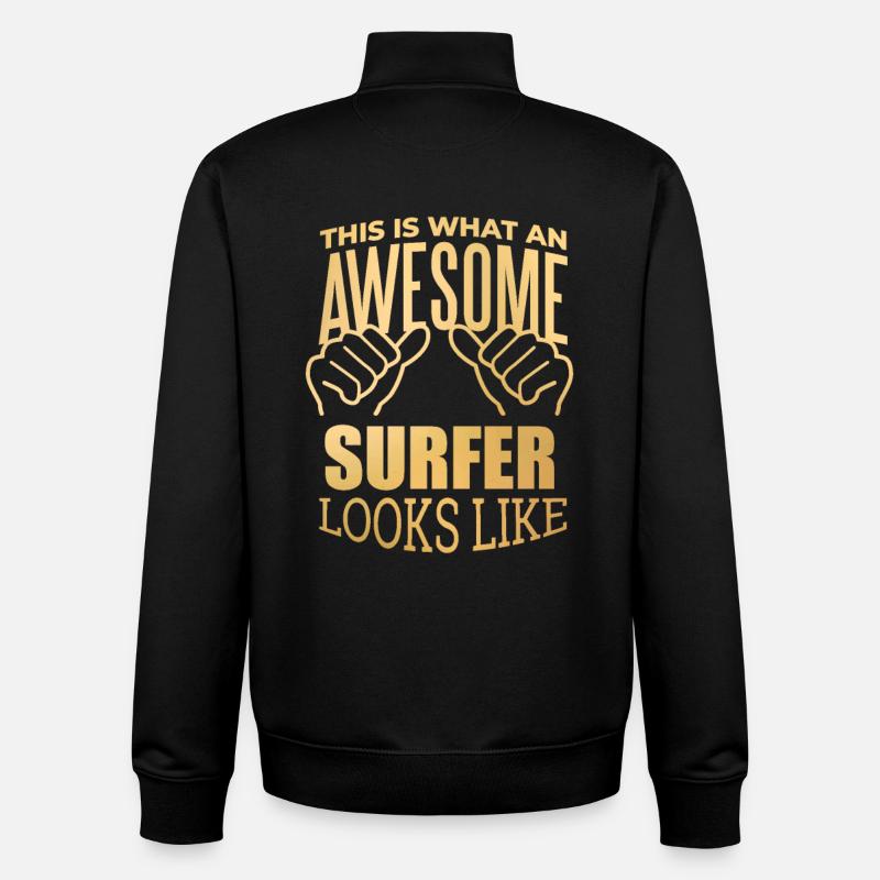 Wellenreiter - Unisex Organic Zip Sweatshirt von Stanley/Stella - Schwarz