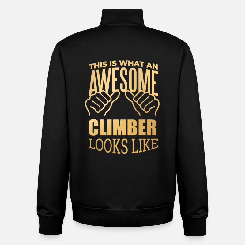 Climbing - Unisex Organic Zip Sweatshirt by Stanley/Stella - black