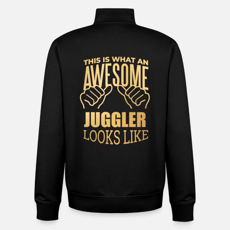 Juggling - Unisex Organic Zip Sweatshirt by Stanley/Stella - black