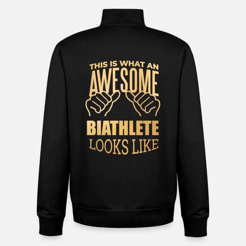 Biathlon - Unisex Organic Zip Sweatshirt by Stanley/Stella - black
