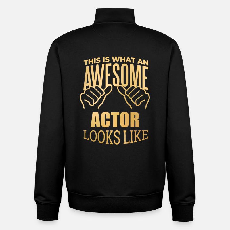 acteur - Sweat zippé unisexe en coton bio Stanley/Stella - noir