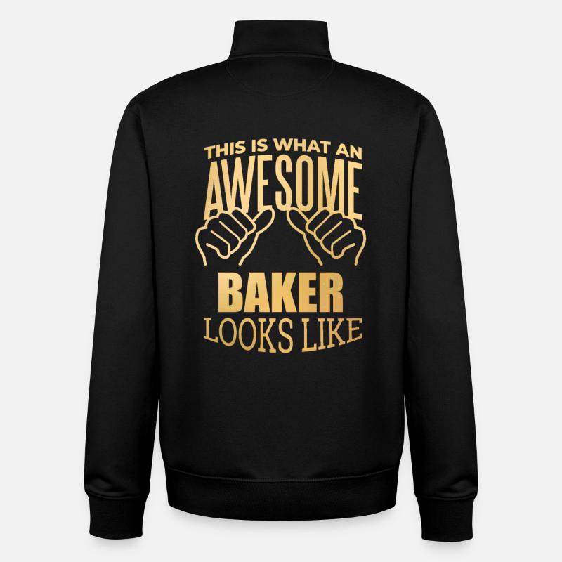 Baking - Unisex Organic Zip Sweatshirt by Stanley/Stella - black