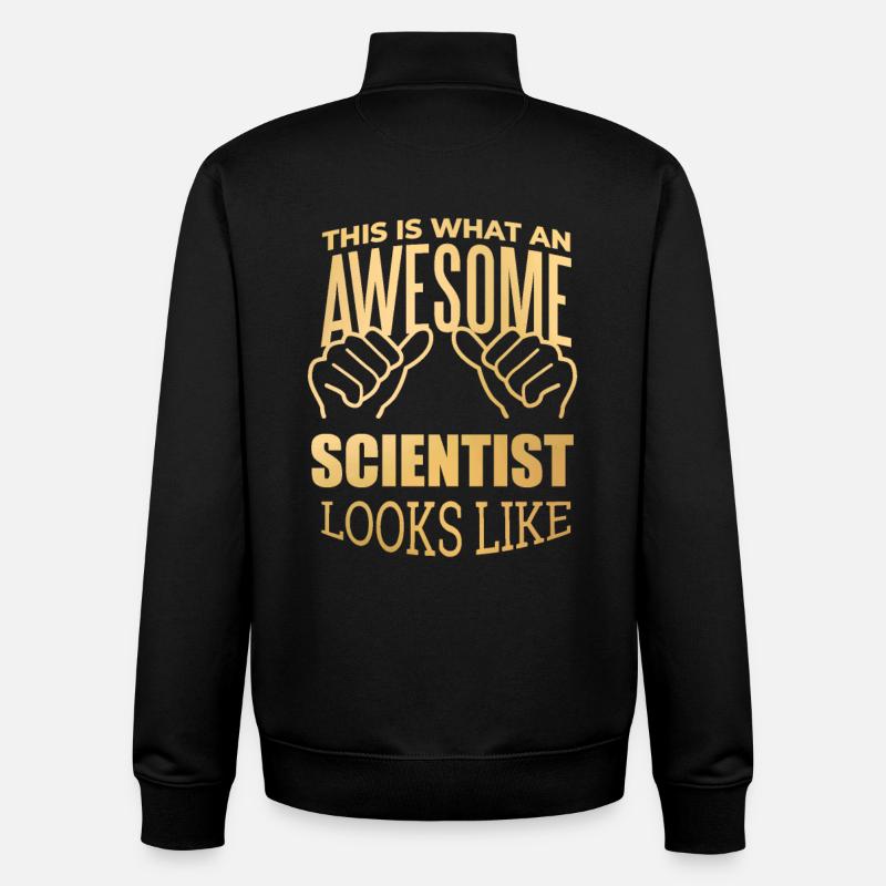 science - Sweat zippé unisexe en coton bio Stanley/Stella - noir