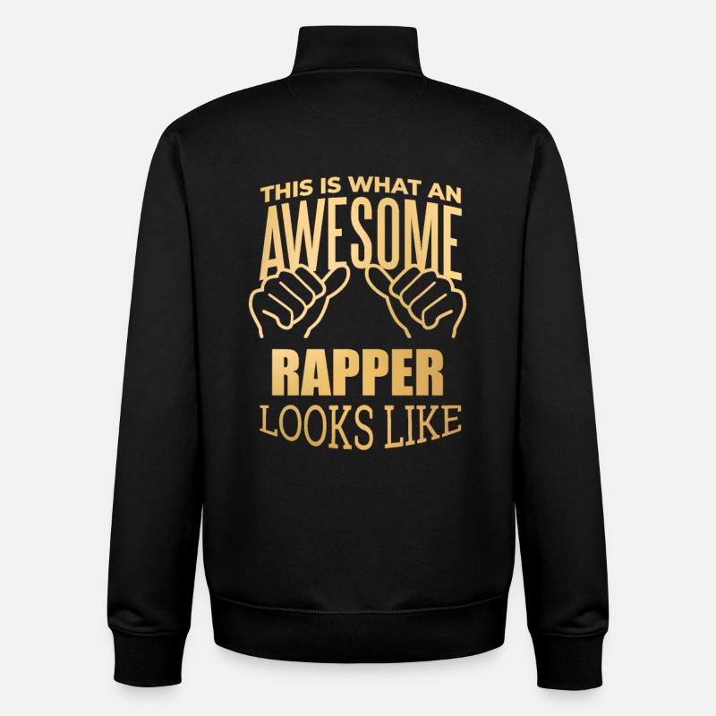 rappeur - Sweat zippé unisexe en coton bio Stanley/Stella - noir