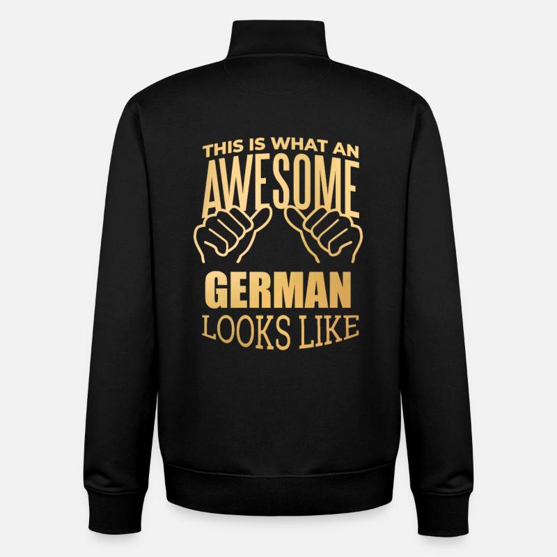 Deutschland - Unisex Organic Zip Sweatshirt von Stanley/Stella - Schwarz