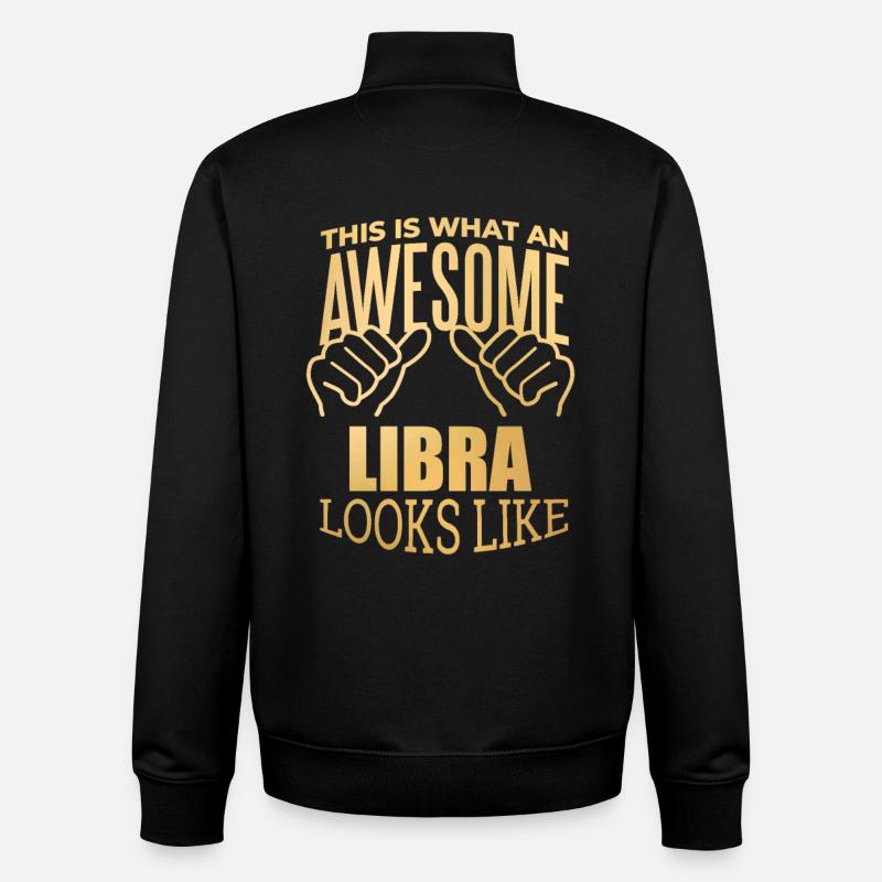 Libra - Unisex Organic Zip Sweatshirt by Stanley/Stella - black