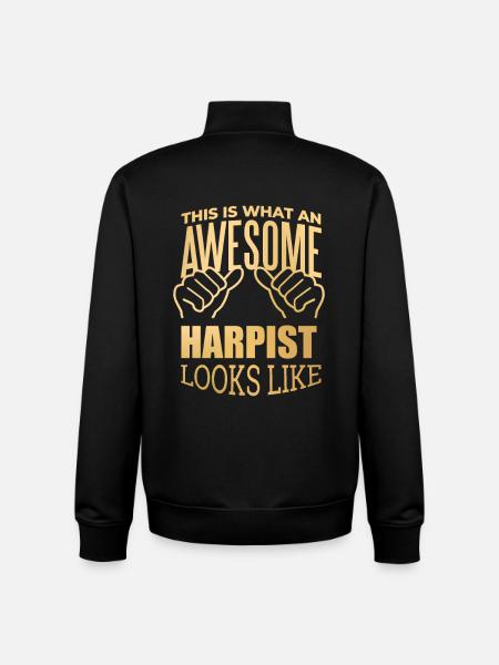 harpe - Sweat zippé unisexe en coton bio Stanley/Stella - noir