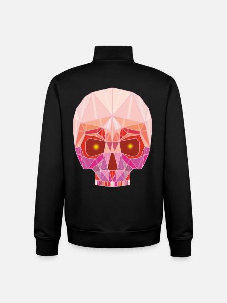 Ruby Skull - Unisex Organic Zip Sweatshirt by Stanley/Stella - black
