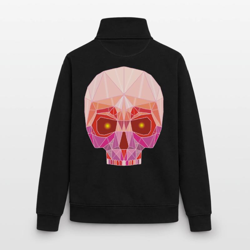 Ruby Skull Unisex Organic Zip Sweatshirt by Stanley/Stella