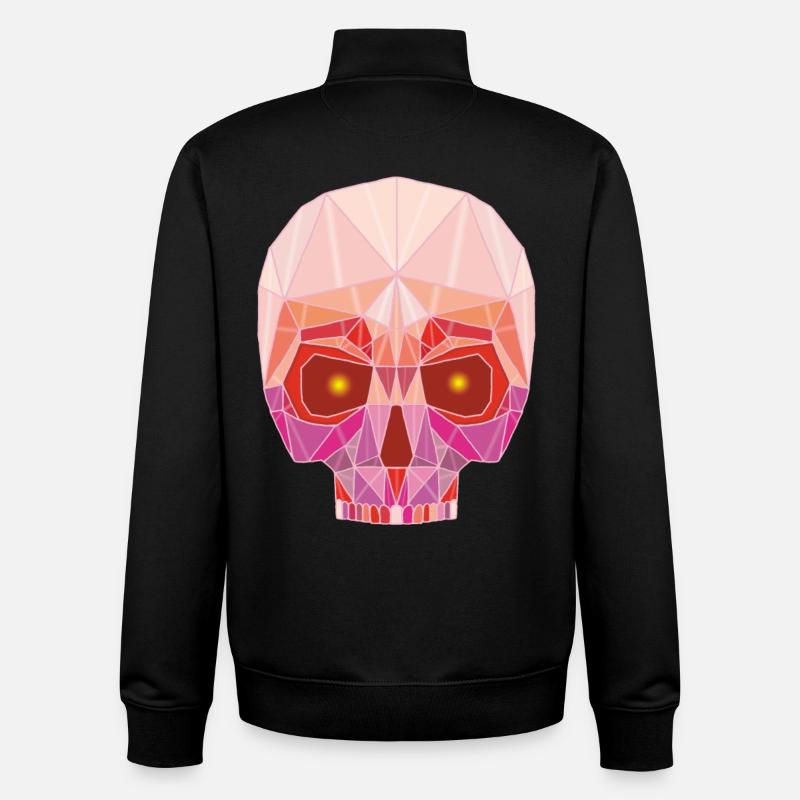 Ruby Skull - Unisex Organic Zip Sweatshirt by Stanley/Stella - black
