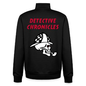 Detective Skull - Unisex Organic Zip Sweatshirt by Stanley/Stella - black - Back - AI Model Male 185 light (185cm)