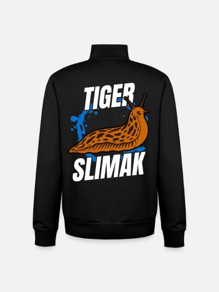 Tiger Slimak Shirt | Funny shirt - Unisex Organic Zip Sweatshirt by Stanley/Stella - black