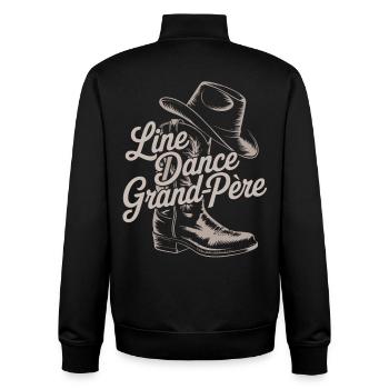 Line Dancing Country Dancing Grandpa - Unisex Organic Zip Sweatshirt by Stanley/Stella - black - Back - AI Model Male 185 light (185cm)
