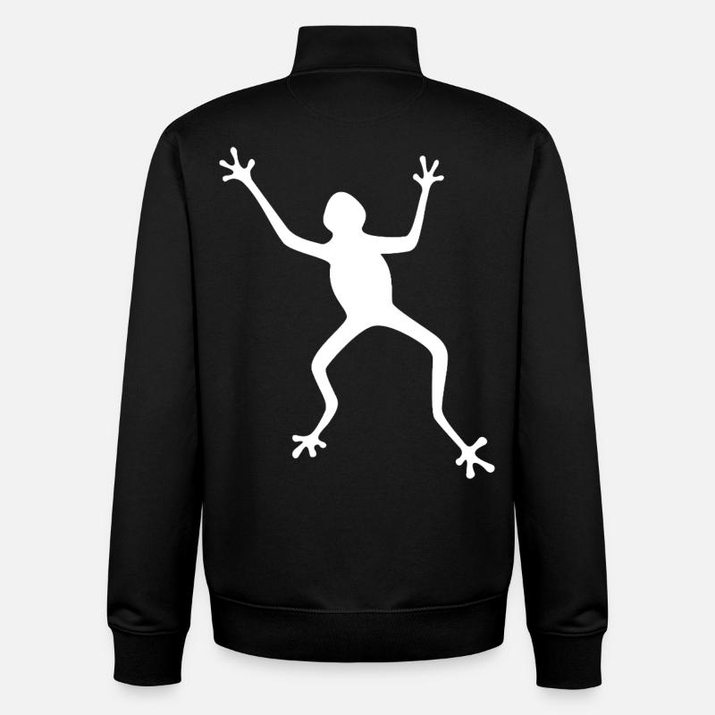 Frog Silhouette: Tropical, Rainforest - Unisex Organic Zip Sweatshirt by Stanley/Stella - black