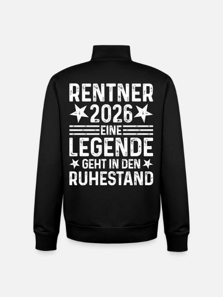 Pensioners 2026 A legend retires - Unisex Organic Zip Sweatshirt by Stanley/Stella - black
