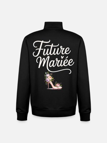 Wedding Team Bachelorette Party Bride - Unisex Organic Zip Sweatshirt by Stanley/Stella - black