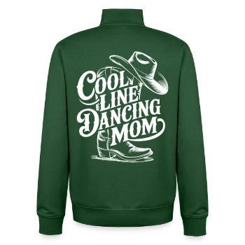 Line Dancing Mom Western Tee - Unisex Organic Zip Sweatshirt von Stanley/Stella - Flaschengrün - Hinten - AI Model Male 185 dark (185cm)