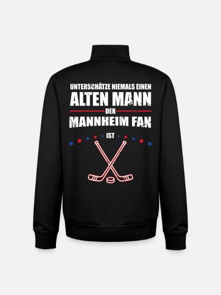 Alter Mann - Mannheim Eishockey Fan | Retro - Unisex Organic Zip Sweatshirt by Stanley/Stella - black