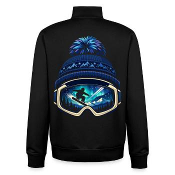 Süße Apres Ski Sprüche Lustig Skifahrer Geschenk - Unisex Organic Zip Sweatshirt von Stanley/Stella - Schwarz - Hinten - AI Model Male 185 light (185cm)