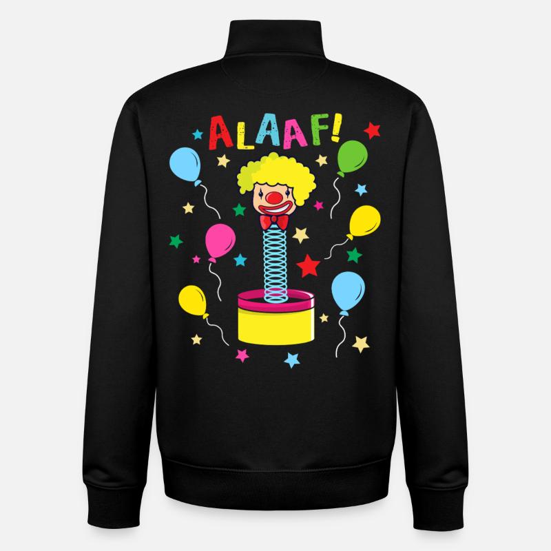 Alaaf Kölner Karneval Clown - Unisex Organic Zip Sweatshirt von Stanley/Stella - Schwarz