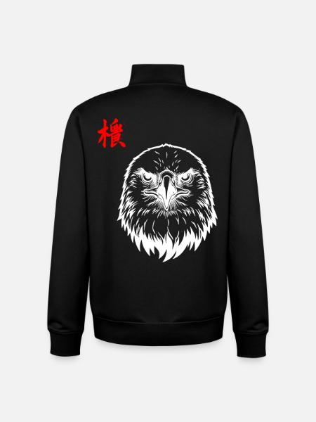 Eagle Asian - Unisex Organic Zip Sweatshirt by Stanley/Stella - black