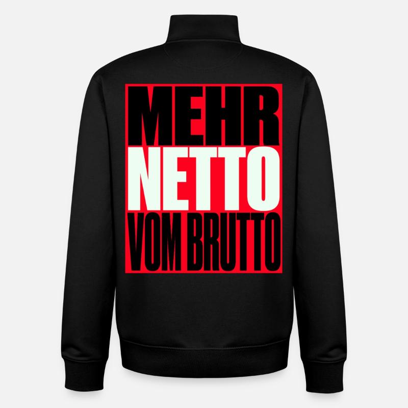 More net from gross - Unisex Organic Zip Sweatshirt by Stanley/Stella - black