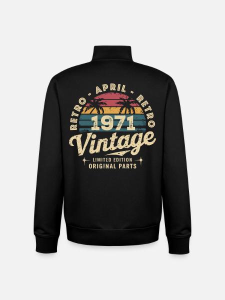 April 1971 - April 1971 - Unisex Organic Zip Sweatshirt by Stanley/Stella - black