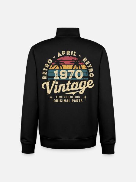 Avril 1970 - April 1970 - Unisex Organic Zip Sweatshirt by Stanley/Stella - black