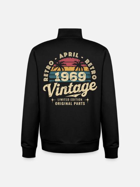 Avril 1969 - April 1969 - Unisex Organic Zip Sweatshirt by Stanley/Stella - black