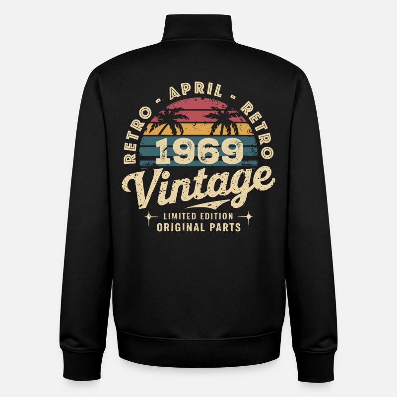 Avril 1969 - April 1969 - Unisex Organic Zip Sweatshirt by Stanley/Stella - black