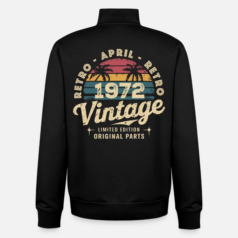 Avril 1972 - April 1972 - Unisex Organic Zip Sweatshirt by Stanley/Stella - black