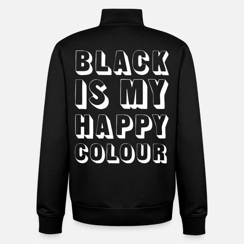 Black is my Happy Colour - Unisex Organic Zip Sweatshirt von Stanley/Stella - Schwarz